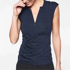 Athleta Sleeveless Athleisure Sports Outdoor Camping Hiking Top 1/4 Zip Sz XS
